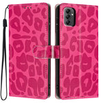 Portafoglio con stampa leopardata, custodia per telefono in ecopelle con cordino, For Galaxy A14 5G
