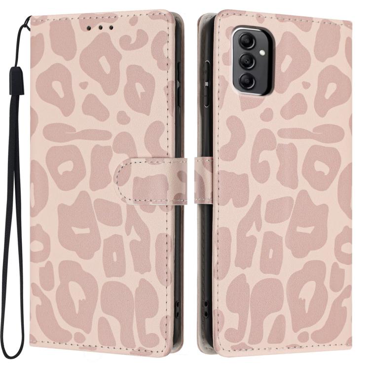 Portafoglio con stampa leopardata, custodia per telefono in ecopelle con cordino, For Galaxy A14 5G