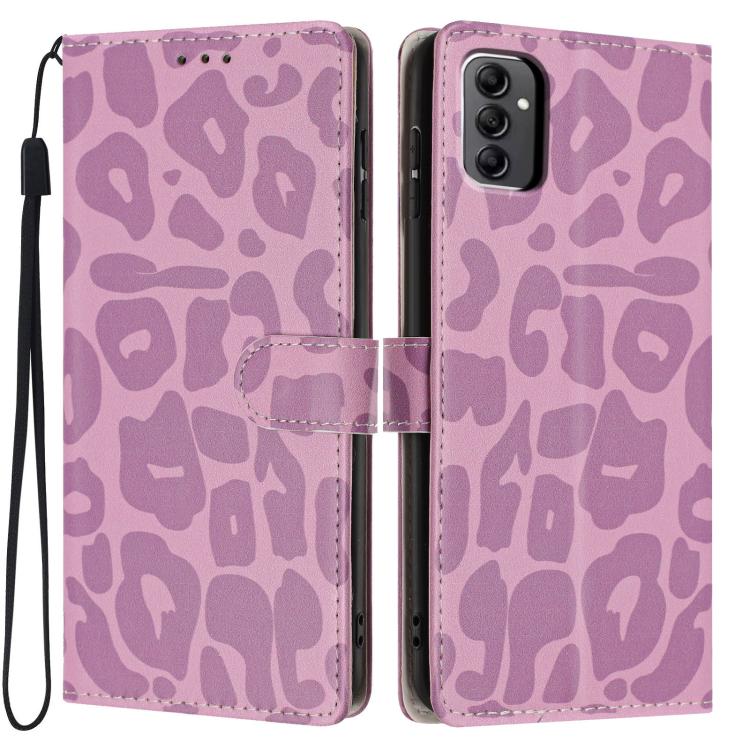 Portafoglio con stampa leopardata, custodia per telefono in ecopelle con cordino, For Galaxy A14 5G