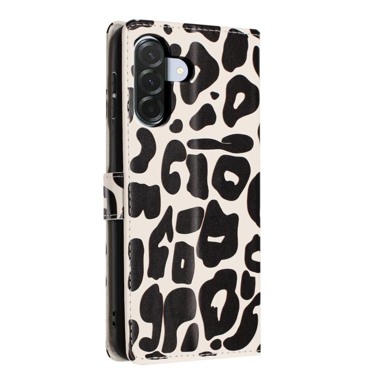 Portafoglio con stampa leopardata, custodia per telefono in ecopelle con cordino, For Galaxy A56 5G, For Galaxy A36 5G, For Galaxy A16 5G / 4G, For Galaxy A25 5G / 4G