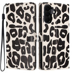 Portafoglio con stampa leopardata, custodia per telefono in ecopelle con cordino, For Galaxy A08 / A07 / A06, For Galaxy A18 / A17 / A26, For Galaxy A57 5G, For Galaxy A37 5G