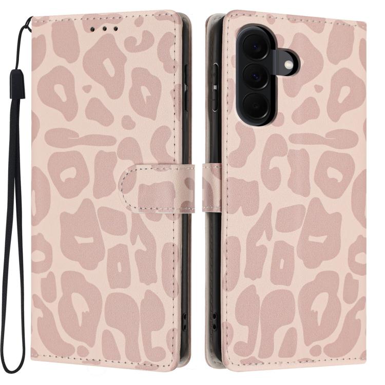 Portafoglio con stampa leopardata, custodia per telefono in ecopelle con cordino, For Galaxy A08 / A07 / A06, For Galaxy A18 / A17 / A26, For Galaxy A57 5G, For Galaxy A37 5G