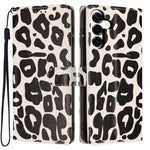 Portafoglio con stampa leopardata, custodia per telefono in ecopelle con cordino, For Galaxy A08 / A07 / A06, For Galaxy A18 / A17 / A26, For Galaxy A57 5G, For Galaxy A37 5G