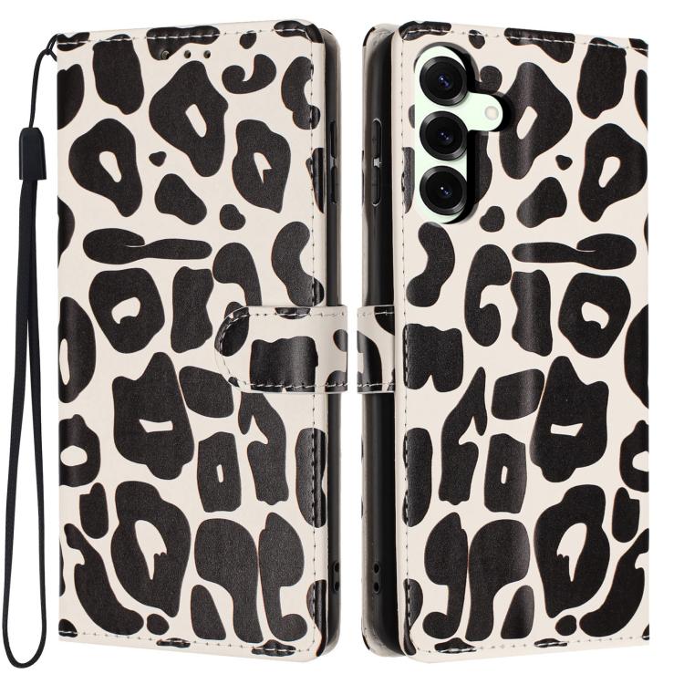 Portafoglio con stampa leopardata, custodia per telefono in ecopelle con cordino, For Galaxy A08 / A07 / A06, For Galaxy A18 / A17 / A26, For Galaxy A57 5G, For Galaxy A37 5G