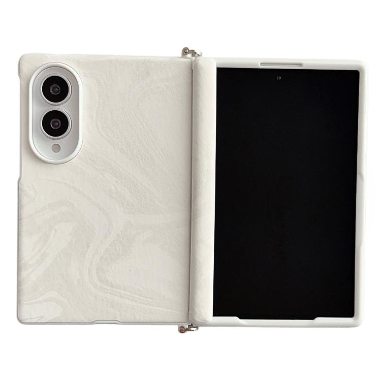 Custodia per telefono con texture a onda e morsetto laterale magnetico ad asse centrale., For Galaxy Z Fold8 5G