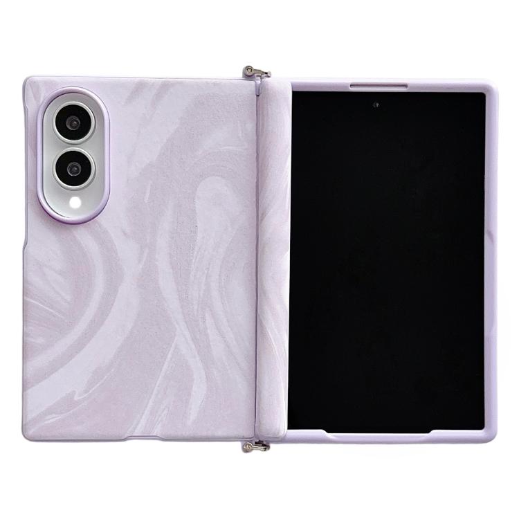 Custodia per telefono con texture a onda e morsetto laterale magnetico ad asse centrale., For Galaxy Z Fold8 5G