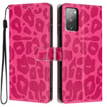 Portafoglio con stampa leopardata, custodia per telefono in ecopelle con cordino, For Galaxy S20 FE 5G, For Galaxy S22 Ultra 5G, For Galaxy S22+ 5G, For Galaxy S22 5G
