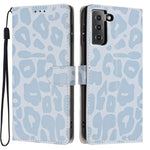 Portafoglio con stampa leopardata, custodia per telefono in ecopelle con cordino, For Galaxy S21 FE 5G, For Galaxy S21 5G, For Galaxy S21+ 5G, For Galaxy S21 Ultra 5G