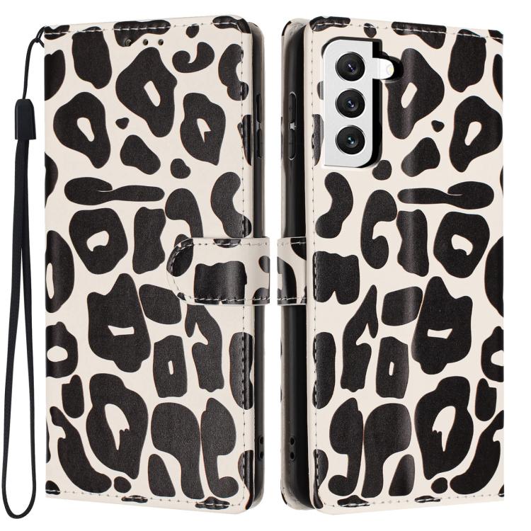Portafoglio con stampa leopardata, custodia per telefono in ecopelle con cordino, For Galaxy S21 FE 5G, For Galaxy S21 5G, For Galaxy S21+ 5G, For Galaxy S21 Ultra 5G