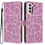 Portafoglio con stampa leopardata, custodia per telefono in ecopelle con cordino, For Galaxy S21 FE 5G, For Galaxy S21 5G, For Galaxy S21+ 5G, For Galaxy S21 Ultra 5G