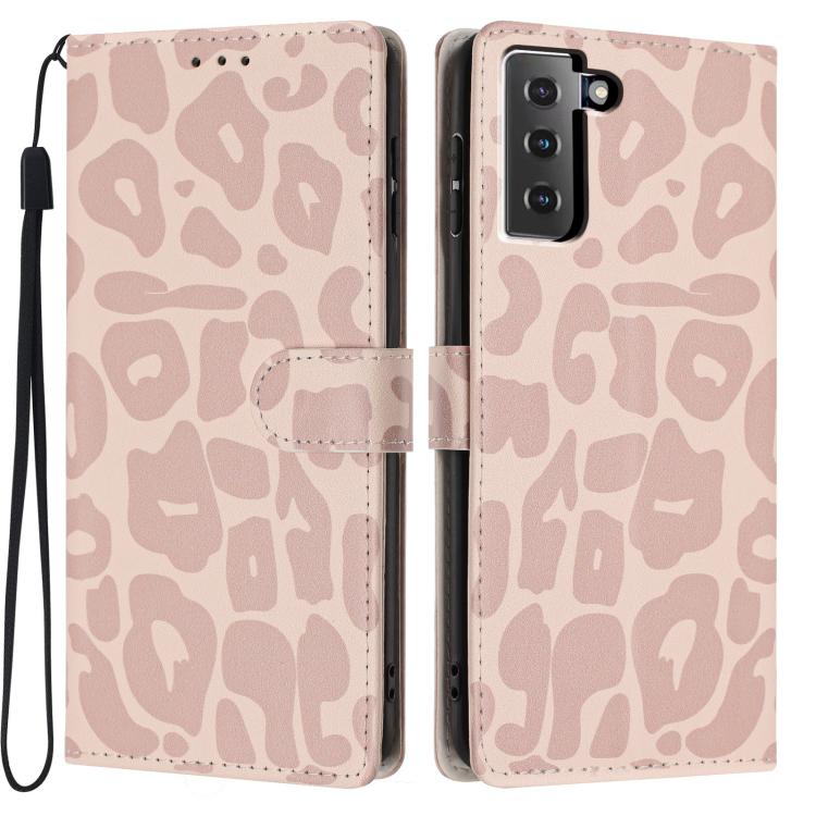 Portafoglio con stampa leopardata, custodia per telefono in ecopelle con cordino, For Galaxy S21 FE 5G, For Galaxy S21 5G, For Galaxy S21+ 5G, For Galaxy S21 Ultra 5G