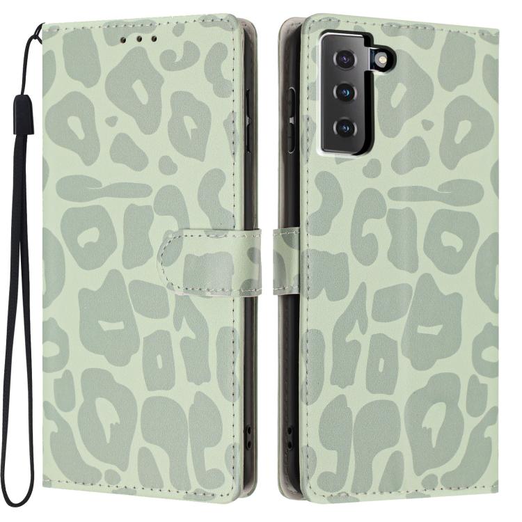 Portafoglio con stampa leopardata, custodia per telefono in ecopelle con cordino, For Galaxy S21 FE 5G, For Galaxy S21 5G, For Galaxy S21+ 5G, For Galaxy S21 Ultra 5G