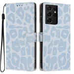 Portafoglio con stampa leopardata, custodia per telefono in ecopelle con cordino, For Galaxy S21 FE 5G, For Galaxy S21 5G, For Galaxy S21+ 5G, For Galaxy S21 Ultra 5G