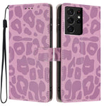 Portafoglio con stampa leopardata, custodia per telefono in ecopelle con cordino, For Galaxy S21 FE 5G, For Galaxy S21 5G, For Galaxy S21+ 5G, For Galaxy S21 Ultra 5G