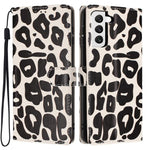 Portafoglio con stampa leopardata, custodia per telefono in ecopelle con cordino, For Galaxy S20 FE 5G, For Galaxy S22 Ultra 5G, For Galaxy S22+ 5G, For Galaxy S22 5G