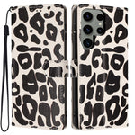 Portafoglio con stampa leopardata, custodia per telefono in ecopelle con cordino, For Galaxy S20 FE 5G, For Galaxy S22 Ultra 5G, For Galaxy S22+ 5G, For Galaxy S22 5G