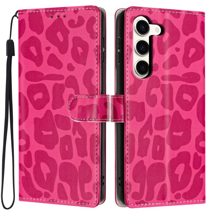 Portafoglio con stampa leopardata, custodia per telefono in ecopelle con cordino, For Galaxy S24 5G, For Galaxy S23 Ultra 5G, For Galaxy S23+ 5G, For Galaxy S23 5G