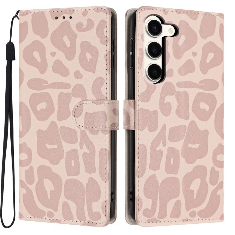 Portafoglio con stampa leopardata, custodia per telefono in ecopelle con cordino, For Galaxy S24 5G, For Galaxy S23 Ultra 5G, For Galaxy S23+ 5G, For Galaxy S23 5G