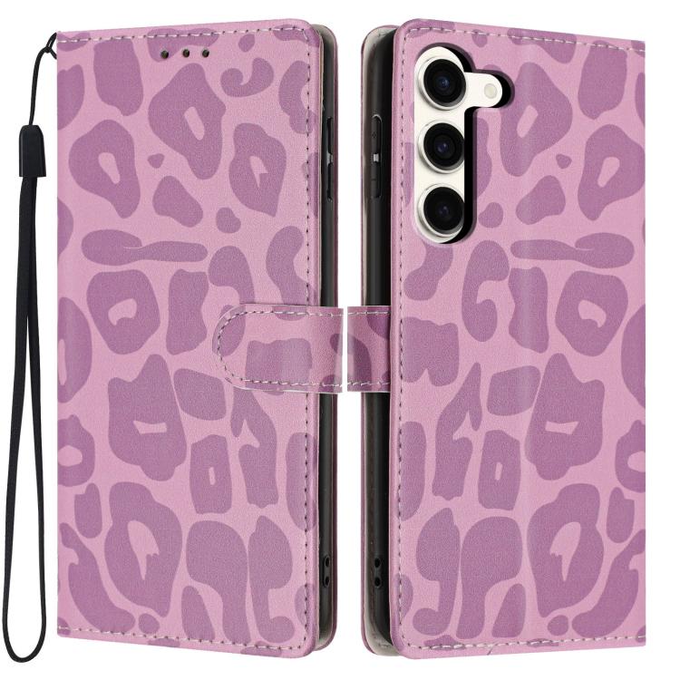 Portafoglio con stampa leopardata, custodia per telefono in ecopelle con cordino, For Galaxy S24 5G, For Galaxy S23 Ultra 5G, For Galaxy S23+ 5G, For Galaxy S23 5G