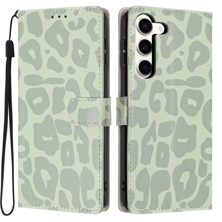 Portafoglio con stampa leopardata, custodia per telefono in ecopelle con cordino, For Galaxy S24 5G, For Galaxy S23 Ultra 5G, For Galaxy S23+ 5G, For Galaxy S23 5G