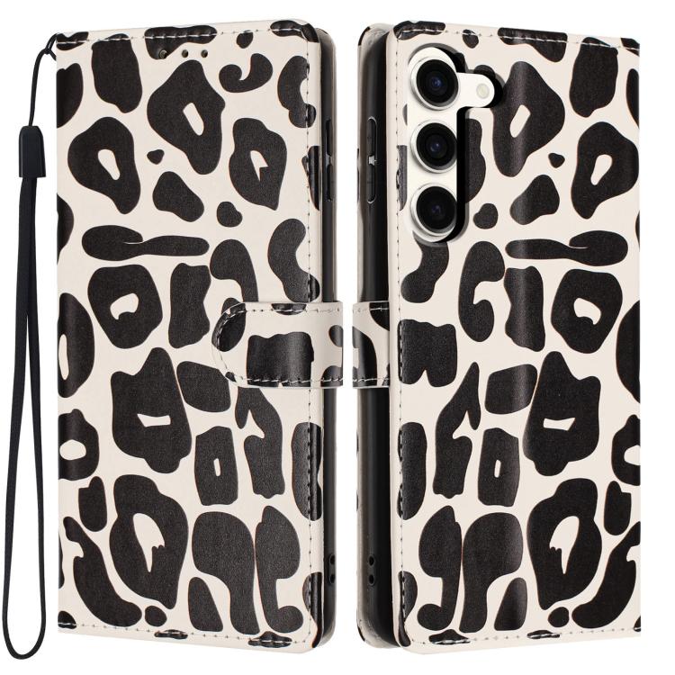 Portafoglio con stampa leopardata, custodia per telefono in ecopelle con cordino, For Galaxy S24 5G, For Galaxy S23 Ultra 5G, For Galaxy S23+ 5G, For Galaxy S23 5G