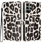 Portafoglio con stampa leopardata, custodia per telefono in ecopelle con cordino, For Galaxy S24 5G, For Galaxy S23 Ultra 5G, For Galaxy S23+ 5G, For Galaxy S23 5G
