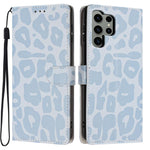 Portafoglio con stampa leopardata, custodia per telefono in ecopelle con cordino, For Galaxy S24 5G, For Galaxy S23 Ultra 5G, For Galaxy S23+ 5G, For Galaxy S23 5G