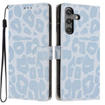 Portafoglio con stampa leopardata, custodia per telefono in ecopelle con cordino, For Galaxy S24 5G, For Galaxy S23 Ultra 5G, For Galaxy S23+ 5G, For Galaxy S23 5G