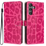 Portafoglio con stampa leopardata, custodia per telefono in ecopelle con cordino, For Galaxy S24 5G, For Galaxy S23 Ultra 5G, For Galaxy S23+ 5G, For Galaxy S23 5G