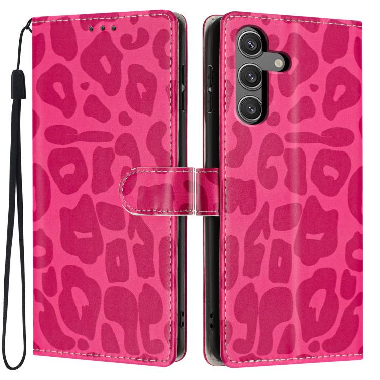Portafoglio con stampa leopardata, custodia per telefono in ecopelle con cordino, For Galaxy S24 5G, For Galaxy S23 Ultra 5G, For Galaxy S23+ 5G, For Galaxy S23 5G
