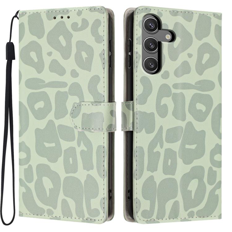 Portafoglio con stampa leopardata, custodia per telefono in ecopelle con cordino, For Galaxy S24 5G, For Galaxy S23 Ultra 5G, For Galaxy S23+ 5G, For Galaxy S23 5G