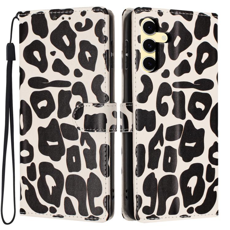 Portafoglio con stampa leopardata, custodia per telefono in ecopelle con cordino, For Galaxy S25 Ultra 5G, For Galaxy S24 FE 5G, For Galaxy S24 Ultra 5G, For Galaxy S24+ 5G