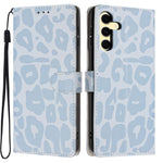 Portafoglio con stampa leopardata, custodia per telefono in ecopelle con cordino, For Galaxy S25 Ultra 5G, For Galaxy S24 FE 5G, For Galaxy S24 Ultra 5G, For Galaxy S24+ 5G