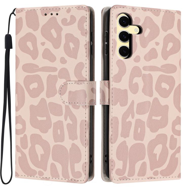 Portafoglio con stampa leopardata, custodia per telefono in ecopelle con cordino, For Galaxy S25 Ultra 5G, For Galaxy S24 FE 5G, For Galaxy S24 Ultra 5G, For Galaxy S24+ 5G