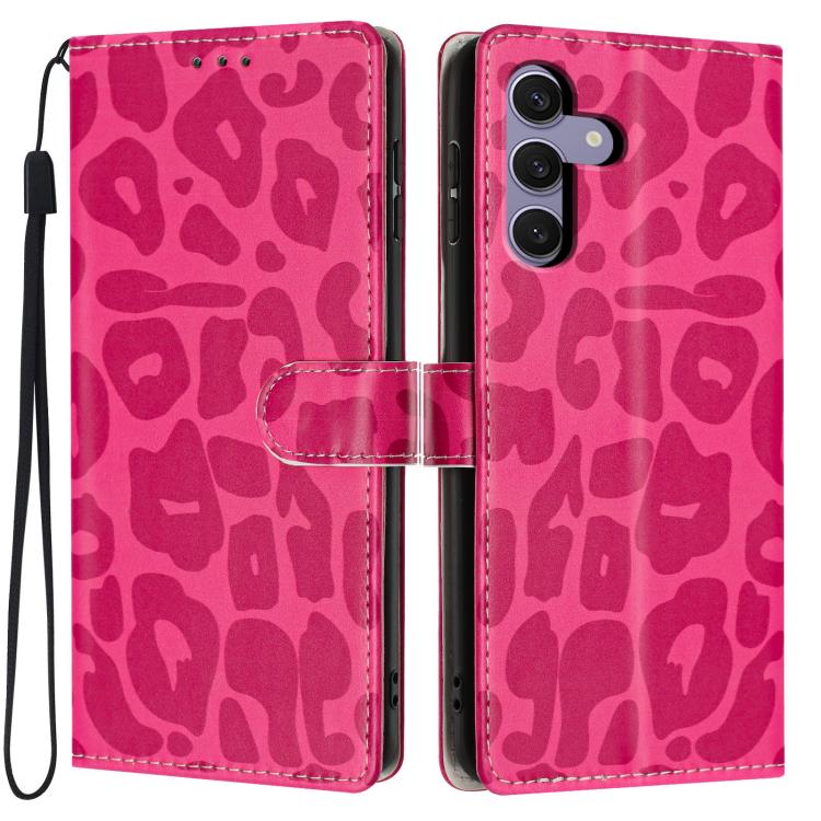 Portafoglio con stampa leopardata, custodia per telefono in ecopelle con cordino, For Galaxy S25 Ultra 5G, For Galaxy S24 FE 5G, For Galaxy S24 Ultra 5G, For Galaxy S24+ 5G