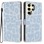 Portafoglio con stampa leopardata, custodia per telefono in ecopelle con cordino, For Galaxy S25 Ultra 5G, For Galaxy S24 FE 5G, For Galaxy S24 Ultra 5G, For Galaxy S24+ 5G