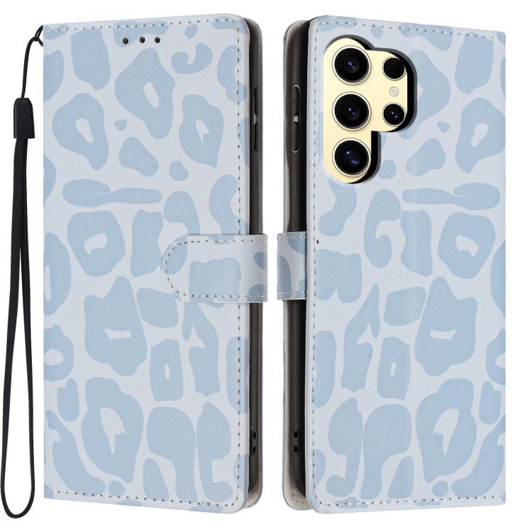 Portafoglio con stampa leopardata, custodia per telefono in ecopelle con cordino, For Galaxy S25 Ultra 5G, For Galaxy S24 FE 5G, For Galaxy S24 Ultra 5G, For Galaxy S24+ 5G