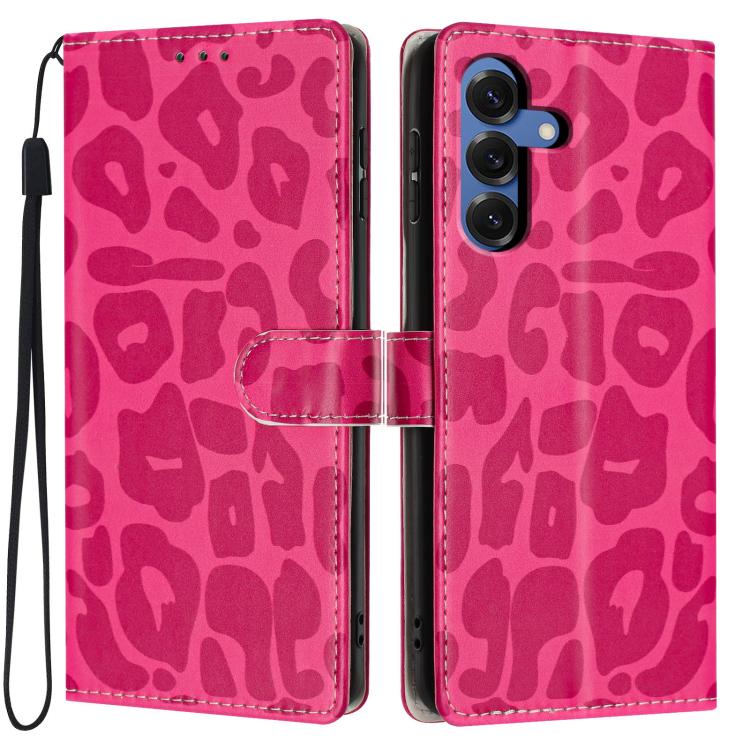 Portafoglio con stampa leopardata, custodia per telefono in ecopelle con cordino, For Galaxy S25 FE 5G, For Galaxy S25 Edge 5G, For Galaxy S25 5G, For Galaxy S25+ 5G