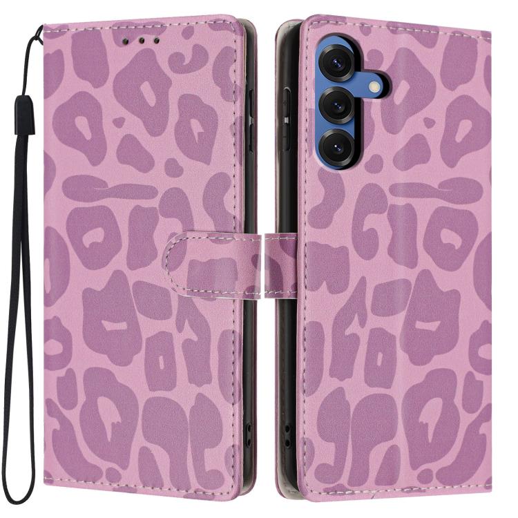 Portafoglio con stampa leopardata, custodia per telefono in ecopelle con cordino, For Galaxy S25 FE 5G, For Galaxy S25 Edge 5G, For Galaxy S25 5G, For Galaxy S25+ 5G