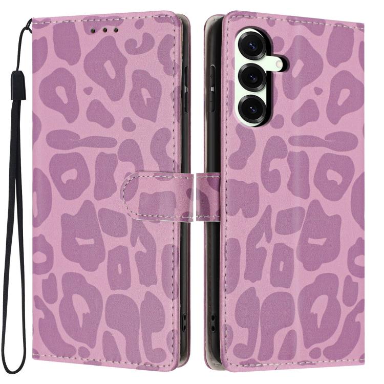 Portafoglio con stampa leopardata, custodia per telefono in ecopelle con cordino, For Galaxy S25 FE 5G, For Galaxy S25 Edge 5G, For Galaxy S25 5G, For Galaxy S25+ 5G