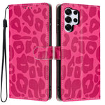 Portafoglio con stampa leopardata, custodia per telefono in ecopelle con cordino, For Galaxy S25 Ultra 5G, For Galaxy S24 FE 5G, For Galaxy S24 Ultra 5G, For Galaxy S24+ 5G