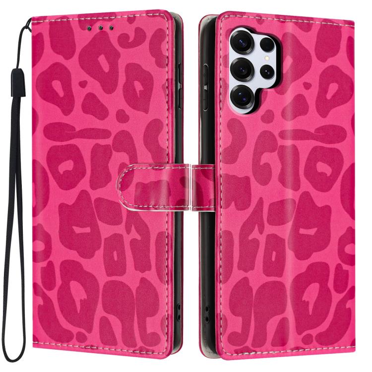 Portafoglio con stampa leopardata, custodia per telefono in ecopelle con cordino, For Galaxy S25 Ultra 5G, For Galaxy S24 FE 5G, For Galaxy S24 Ultra 5G, For Galaxy S24+ 5G