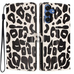 Portafoglio con stampa leopardata, custodia per telefono in ecopelle con cordino, For Galaxy S26 FE 5G, For Galaxy S26+ 5G, For Galaxy S26 Ultra 5G, For Galaxy S26 5G