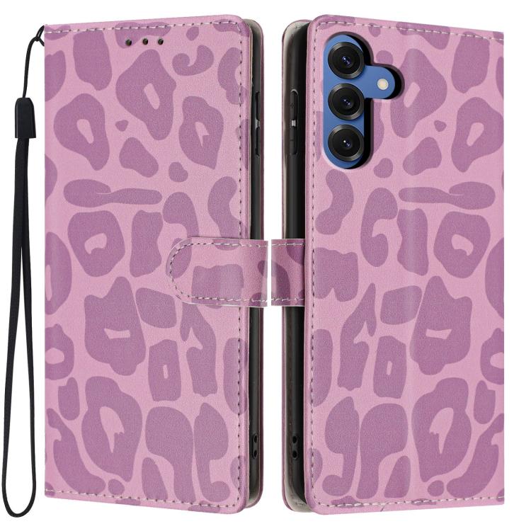 Portafoglio con stampa leopardata, custodia per telefono in ecopelle con cordino, For Galaxy S26 FE 5G, For Galaxy S26+ 5G, For Galaxy S26 Ultra 5G, For Galaxy S26 5G