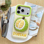 Custodia per telefono in silicone con simpatico porta durian., For iPhone 17 Pro Max, For iPhone 17 Pro, For iPhone 17, For iPhone 16