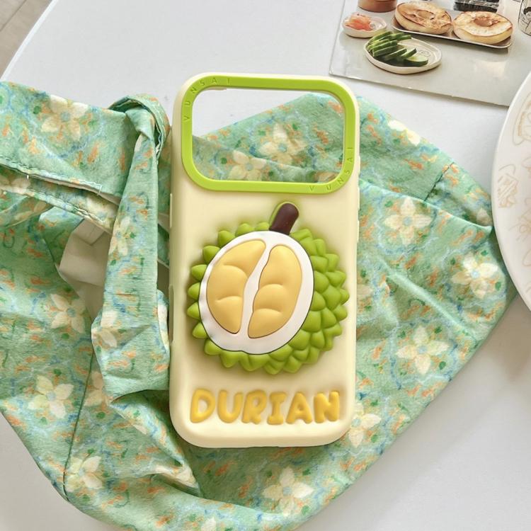 Custodia per telefono in silicone con simpatico porta durian., For iPhone 17 Pro Max, For iPhone 17 Pro, For iPhone 17, For iPhone 16