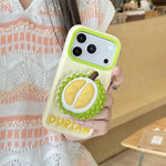 Custodia per telefono in silicone con simpatico porta durian., For iPhone 17 Pro Max, For iPhone 17 Pro, For iPhone 17, For iPhone 16