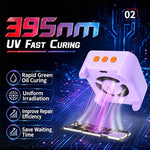 Mobile Phone Motherboard PCB Repair 2-in-1 UV Curing Light with Cooling Fans