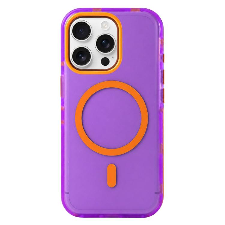 Custodia per telefono magnetica in TPU con cornice in metallo e bordi antiscivolo., For iPhone 16 Pro, For iPhone 16, For iPhone 15 Pro Max, For iPhone 15 Pro