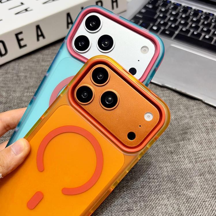 Custodia per telefono magnetica in TPU con cornice in metallo e bordi antiscivolo., For iPhone 17 Pro Max, For iPhone 17 Pro, For iPhone 17, For iPhone 16 Pro Max